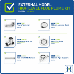 External High Level Flue Kit FL80EH Hounsfield Boilers