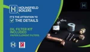 Oil Filter Kit Included with boiler Hounsfield Boilers
