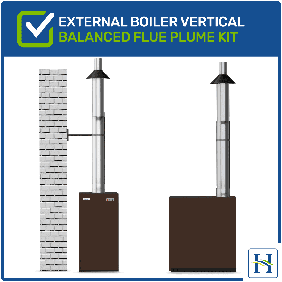 External Vertical Flue Kit for External boiler Hounsfield Boilers