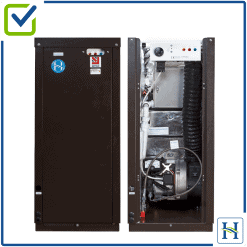 External boiler, external and internal view Hounsfield Boilers