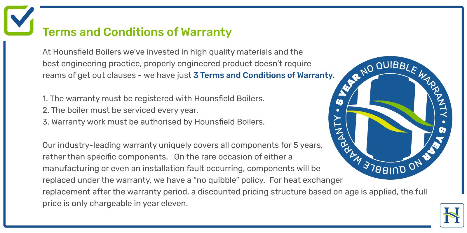 Boiler Warranty Terms & Conditions Hounsfield Boilers