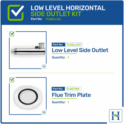 Low Level Horizontal Side Outlet Flue Kit FL80LLSO Hounsfield Boilers