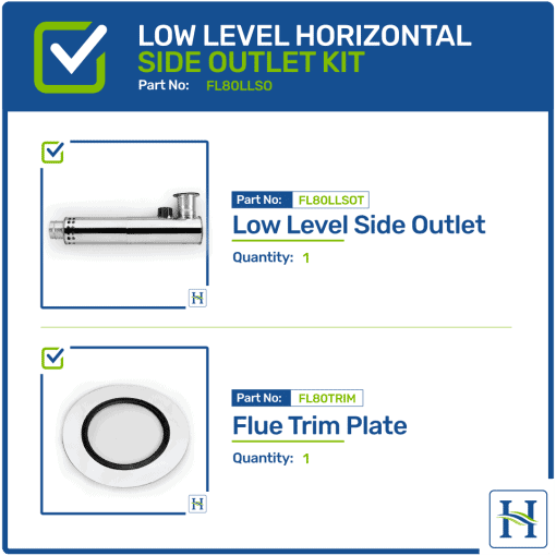 Low Level Horizontal Side Outlet Flue Kit FL80LLSO Hounsfield Boilers