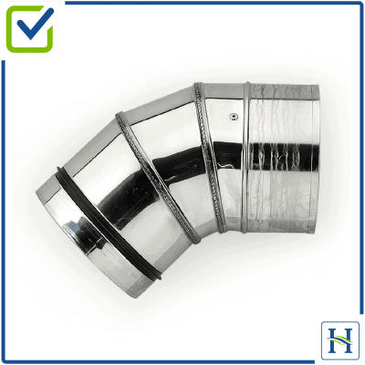 100 mm 45 Degree Flue Elbow FL100X45ELB