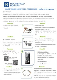 Oil fired Boilers Features at a Glance - Hounsfield Boilers