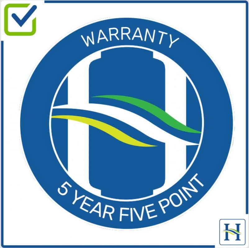 Hounsfield Boilers Warranty -5 year 5 point logo