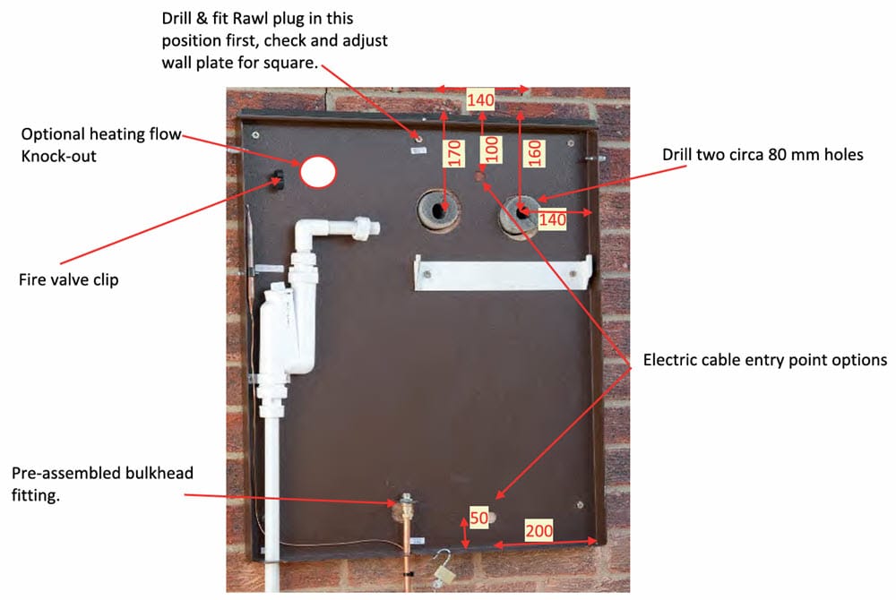 Hounsfield 12 19 External Boiler wall mounted plate
