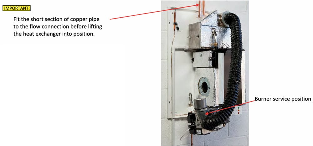 Hounsfield 12 19 Internal Boiler fitting the heat exchanger 3