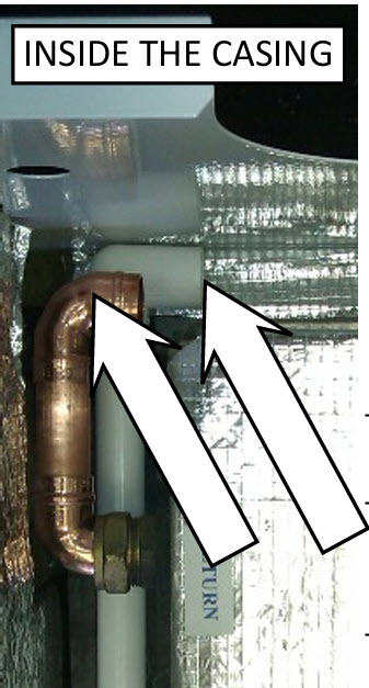 Hounsfield kitchen condensing model - inside casing water connections
