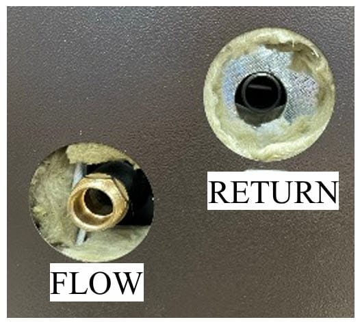 Hounsfield external floor standing boiler flow and return water connections